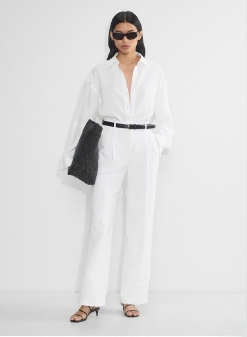 Aritzia The Effortless Pants Linen 4 White